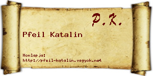 Pfeil Katalin névjegykártya